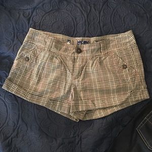 AE plaid shorts